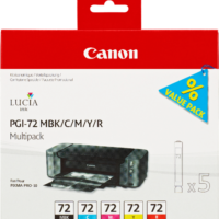 Canon PGI-72 Multipack Schwarz / Cyan / Magenta / Gelb / Rot (6402B009)